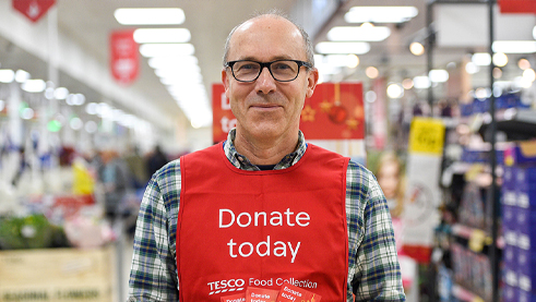 Volunteer in Tesco store